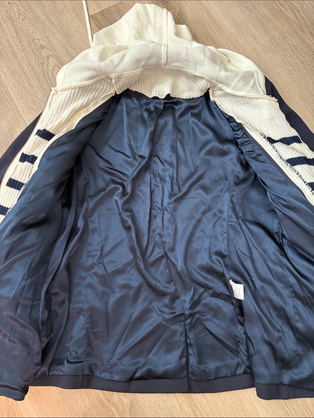 Evereve Central Park West Dawson Nautical Stripe Dickey Blazer Navy Layered XS - Picture 6 of 7